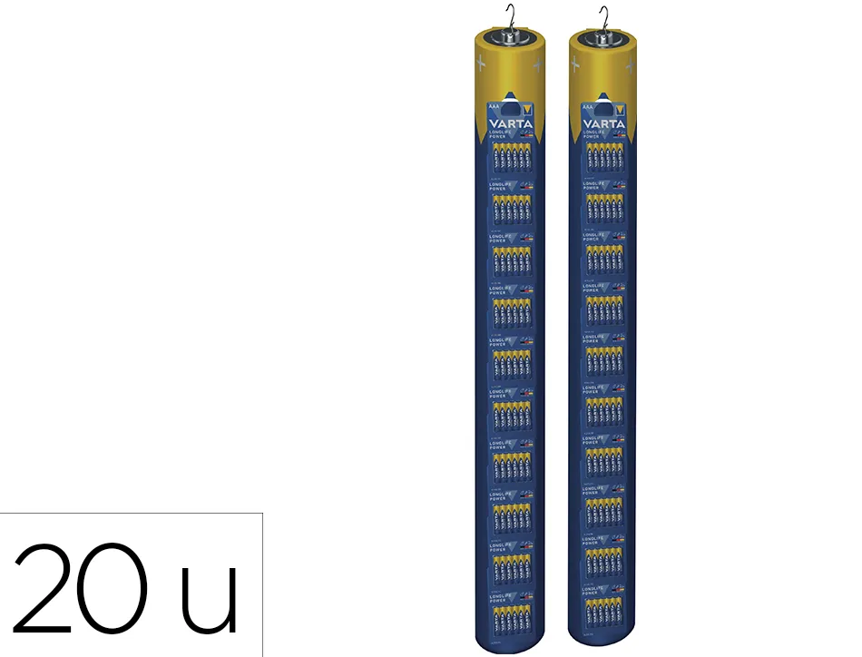 Pile varta longlife power aaa/lr03 ceinture 2x10 blisters de 6 unites