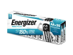 Piles energizer max plus alkaline aa pack de 20 unites