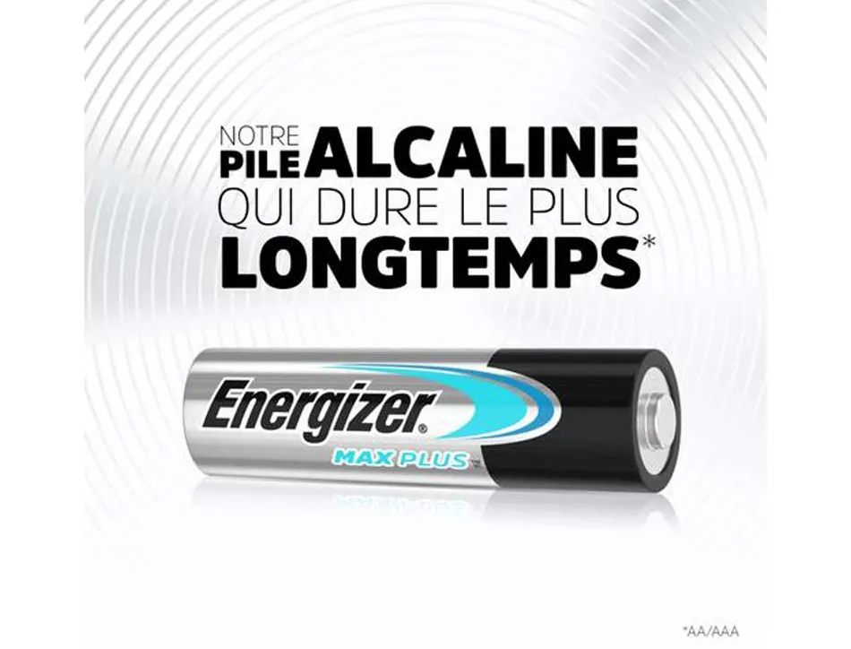 Piles energizer max plus alkaline aa pack de 20 unites