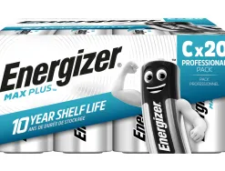 Piles energizer max plus c pack de 20 unites