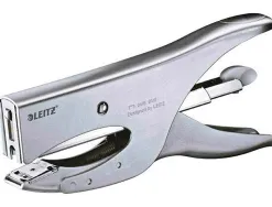 Pince à agrafer leitz 5549 métal ergonomique 60x28x190mm 40f agrafes 24/8 coloris argent