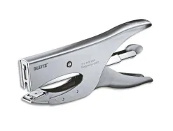 Pince à agrafer leitz 5549 métal ergonomique 60x28x190mm 40f agrafes 24/8 coloris argent