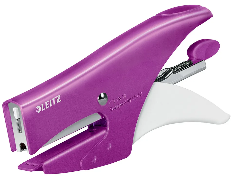 Pince à agrafer leitz 5531 wow métal 82x24x160mm 15f agrafes n.10 coloris violet métallisé