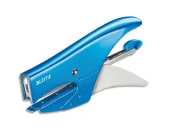 Pince à agrafer leitz 5531 wow métal 82x24x160mm 15f agrafes n.10 coloris bleu métallisé