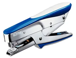 Pince à agrafer leitz 5545 77x36x184mm 15f agrafes n.10 coloris métal/bleu foncé