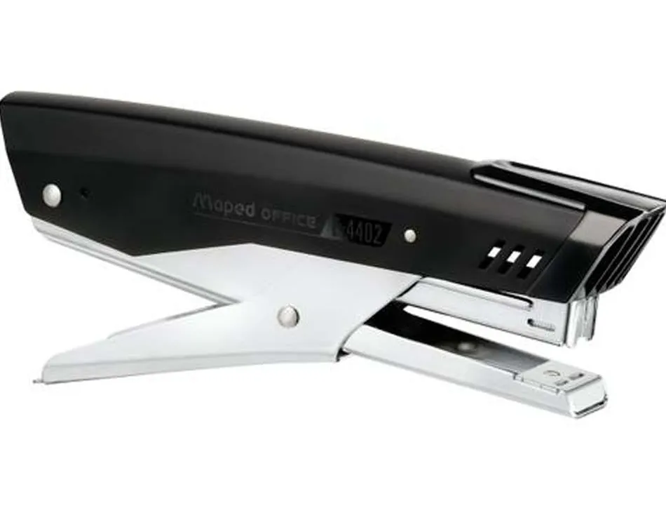 Pince à agrafer maped essentials métal 80x32x205mm 20f agrafes 24/6 25 feuilles agrafes 26/6 coloris noir