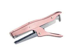 Pince à agrafer rapid maxi métal chromé 55x23x200mm 20f agrafes sp19 1/4 coloris rose