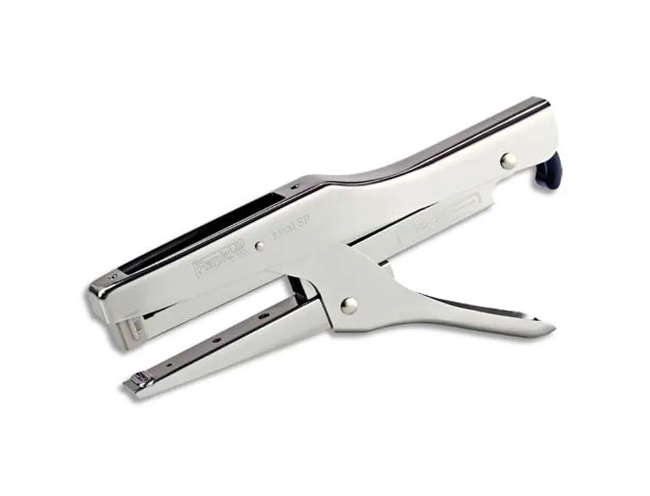 Pince à agrafer rapid maxi métal chromé 55x23x200mm 20f agrafes sp19 1/4 coloris chromé