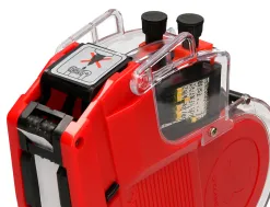 Pince à étiqueter q-connect 2 lignes 10 chiffres/ligne 250x165x50mm 520g coloris rouge rouleau encreur non inclus