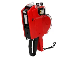 Pince à étiqueter q-connect 2 lignes 10 chiffres/ligne 250x165x50mm 520g coloris rouge rouleau encreur non inclus