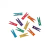 Pince a linge bois innspiro mini 3cm 6 coloris assortis lot de 45
