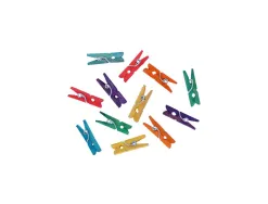 Pince a linge bois innspiro mini 3cm 6 coloris assortis lot de 45