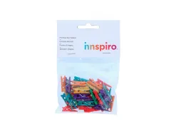 Pince a linge bois innspiro mini 3cm 6 coloris assortis lot de 45
