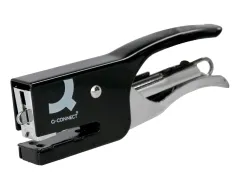 Pince agrafeuse q-connect métal agrafes n.10 résistance capacité agrafage 12f coloris noir