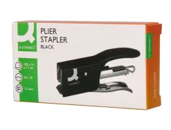 Pince agrafeuse q-connect métal agrafes n.10 résistance capacité agrafage 12f coloris noir