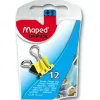 Pince maped double clip largeur 15mm boîte plastique 12 unités