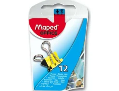 Pince maped double clip largeur 15mm boîte plastique 12 unités