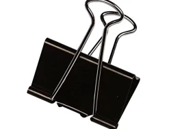 Pince q-connect double clip largeur 51mm coloris noir boite carton 10 unites