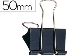 Pince q-connect double clip largeur 51mm coloris noir boite carton 10 unites