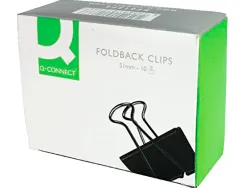 Pince q-connect double clip largeur 51mm coloris noir boite carton 10 unites