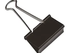 Pince q-connect double clip largeur 19mm coloris noir boite carton 10 unites