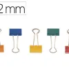 Pince q-connect double clip largeur 32mm boite carton 10 unites coloris assortis