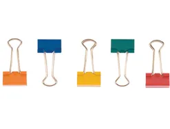 Pince q-connect double clip largeur 32mm boite carton 10 unites coloris assortis