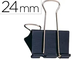 Pince q-connect double clip largeur 24mm coloris noir boite carton 10 unites