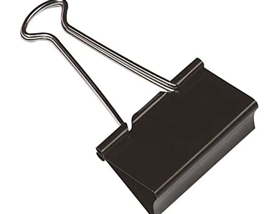 Pince q-connect double clip largeur 24mm coloris noir boite carton 10 unites