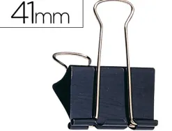 Pince q-connect double clip largeur 42mm coloris noir boite carton 10 unites