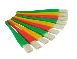 Pinceau a colle o'color economique poils soie de porc manche plastique coloris assortis lot 10 unites