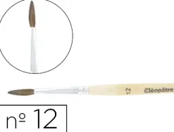 Pinceau cléopâtre nº12 petit gris mélangé bois fsc vernis protecteur