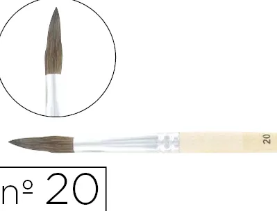 Pinceau cléopâtre nº20 petit gris mélangé bois fsc vernis protecteur
