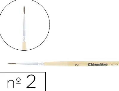 Pinceau cléopâtre nº2 petit gris mélangé bois fsc vernis protecteur