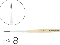 Pinceau cléopâtre nº8 petit gris mélangé bois fsc vernis protecteur