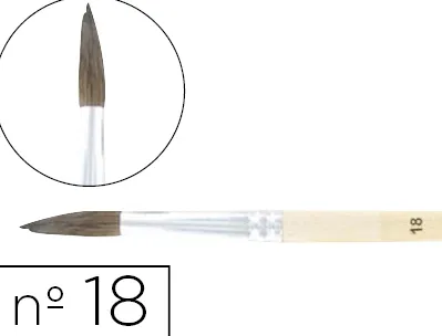 Pinceau cléopâtre nº18 petit gris mélangé bois fsc vernis protecteur