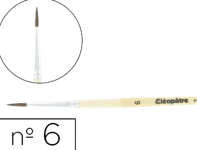 Pinceau cléopâtre nº6 petit gris mélangé bois fsc vernis protecteur