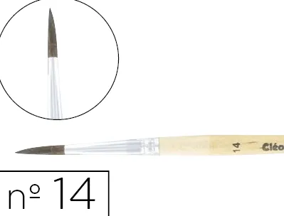 Pinceau cléopâtre nº14 petit gris mélangé bois fsc vernis protecteur