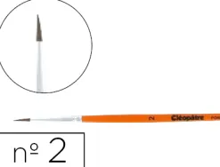 Pinceau cléopâtre nº2 poils de poney bois fsc vernis protecteur