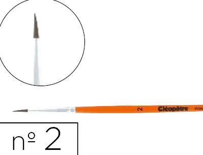 Pinceau cléopâtre nº2 poils de poney bois fsc vernis protecteur
