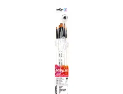 Pinceau darwi for you acrylic fin poils souples synthetiques set 5 unites