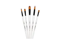 Pinceau darwi for you acrylic moyen poils souples synthetiques set 5 unites