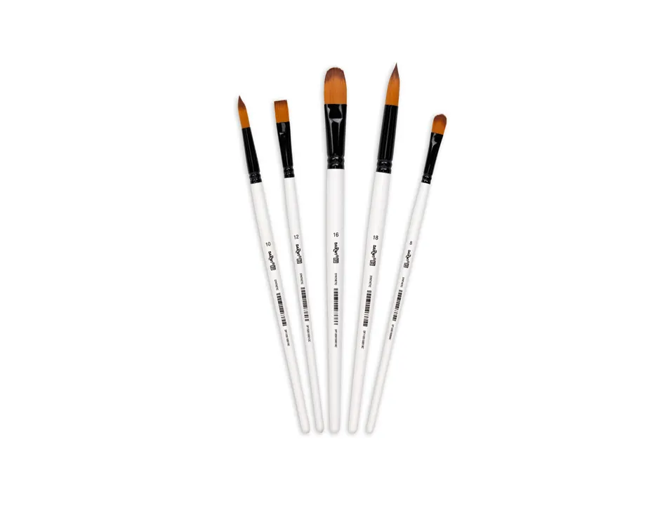 Pinceau darwi for you acrylic moyen poils souples synthetiques set 5 unites