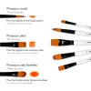 Pinceau darwi for you acrylic large poils souples synthetiques set 5 unites