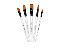Pinceau darwi for you acrylic large poils souples synthetiques set 5 unites
