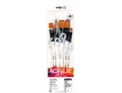 Pinceau darwi for you acrylic large poils souples synthetiques set 5 unites