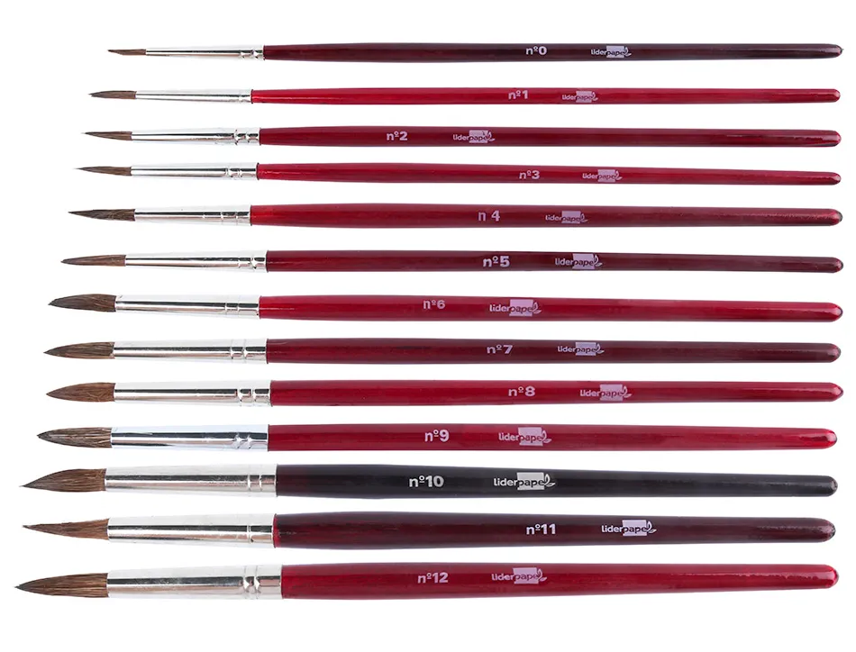 Pinceau liderpapel bois virole chromée aquarelle nº0