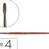 Pinceau liderpapel bois virole chromée aquarelle nº4