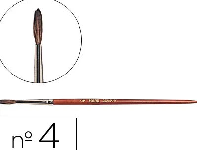 Pinceau liderpapel bois virole chromée aquarelle nº4