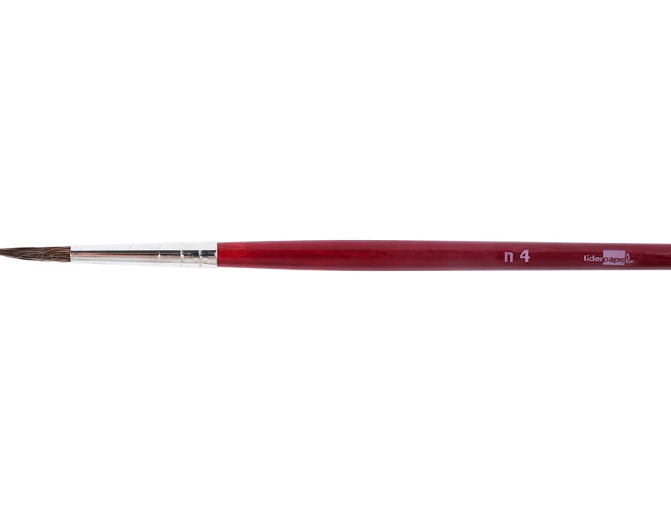 Pinceau liderpapel bois virole chromée aquarelle nº4